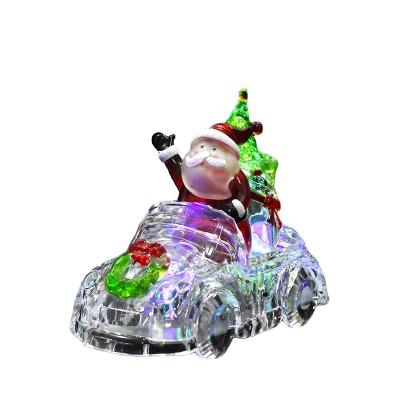 China Christmas Holiday Decoration Factory Hot Sale Christmas Musical Snowman Santa Decoration Light for sale