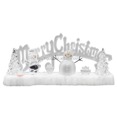 China HY Home Decoration Personalized Effect Acrylic 3d Decoration Led Illusion Ornaments Acrylic Christmas Decorations for sale