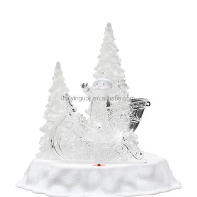 China Fashionable hot sale home decoration HY effect acrylic 3d decoration led indoor illusion acrylic Christmas decorations for sale