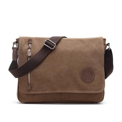 China New Solid Color High Quality Casual Canvas Bag Single Shoulder Messenger Bag Korean Student Bag for sale