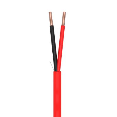 China 2x2.5sq.mm Copper 2cores PVC Jacket Red Solid Wire 2 Conductor Unshielded Fire Alarm Cable Unshielded for sale