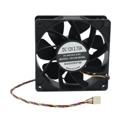 China Farms High Speed ​​12038 Fan Cooler 6000RPM 12V 2.8a 4pin Fan For S7/S9/T9/T9+/L3 /L3+/D3/A3 /S17/T17/S19 for sale