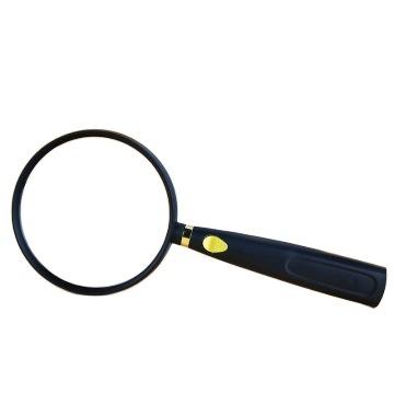 China ABS Factory Direct Sale Mahogany Handle 5x Portable Magnifying Glass For Reading Newspaper for sale