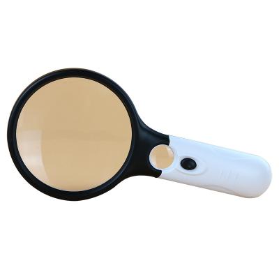 China ABS frame + factory direct sale 6903ab lens double lens 3LED glass lamp high power with handheld magnifying lamp children's interest elderly people reading g for sale