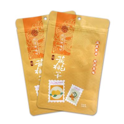 China Recycled Materials Food Packaging Bag Flat Bottom Folding Side Stand Up Bag Plastic Food Packaging Bag With Zipper for sale