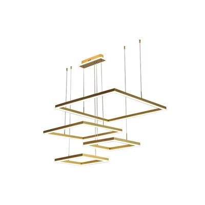 China Modern Minimalist Modern Led Chandelier Home Lighting Ceiling Mounted Chandelier Lighting Hanging Lamp Coffee Gold Color Pendant Lights for sale