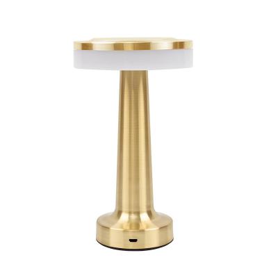 China Modern Luxury Usb Charging Study Energy Saving Desk Lighting Rose Gold Led Rechargeable Table Lamp for sale