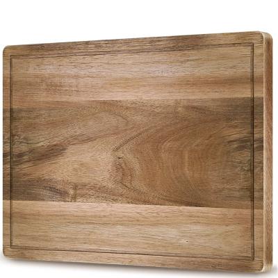 China Large Sustainable Wooden Chopping Board Kitchen Cutting Board With Juice Slot Cutting Board for sale