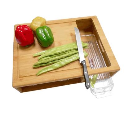 China Viable Wholesale Cutting Board 3 Containers With Juice Slot Multifunctional Cutting Board for sale