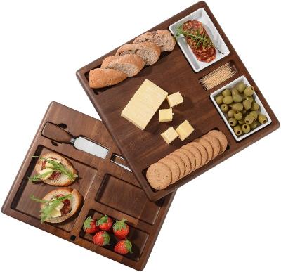 China Fruit Fruit Cheese Serving Dish Sustainable Set Cutlery Expandable Snack Cheese Board for sale