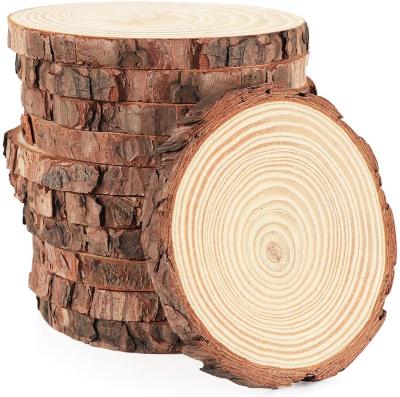 China Art Raw Folk Wooden Bark Ornaments Round Wedding Christmas Ornaments Cutting Board for sale