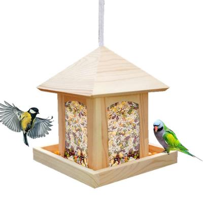 China Transparent Non-automatic Wood Hanging Box DIY White Conductive Wild Bird Type for sale