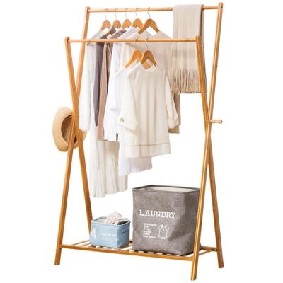 China Solid Wood Minimalist Customizable Single Size Fixed Vertical Hanger With Storage Rack for sale