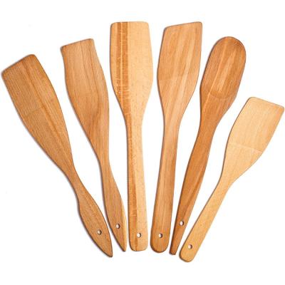 China Sustainable Wooden Shovel Natural Healthy Nonstick Wooden Spoon Durable Cookware Sets for sale