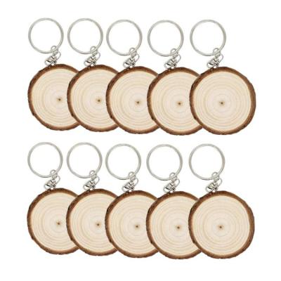 China Hand Painted Christmas Multifunctional Creative Waste White Raw Wood Pendant Hand Painted Key Chain for sale