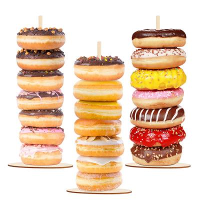 China Europe wooden display bagel donut rack for bar wedding birthday party for sale