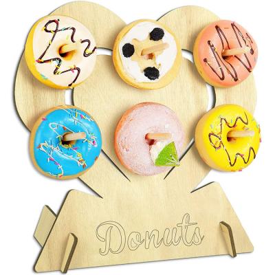 China Detachable Europe Love Heart Shape Display Stand Donut Holder For Party Supplies for sale