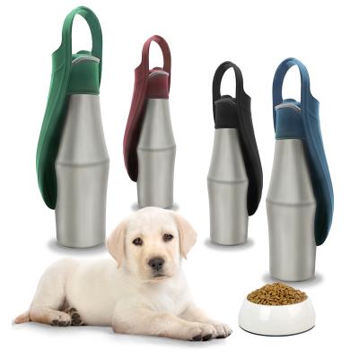 China PORTABLE Custom Design Stainless Steel Pet Bottle Single Wall Outdoor Portable Pet Drink Water Bottle For Dogs for sale