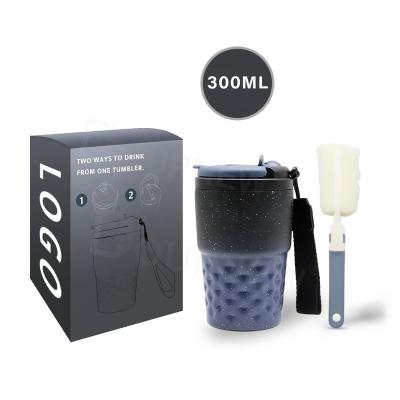 China PORTABLE Outdoor Travel Coffee Cups Thermos Vacuum Mugs Stainless Steel Coffee Mug Thermo Coffee Tumbler With Straw Rope for sale