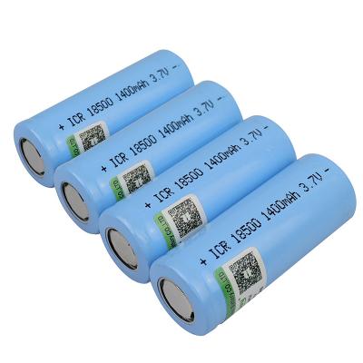 China E-cigarettes 3.7V 18500 1400mAH cylinder lithium battery notebook notebook lithium battery lamps camera pen medical lithium battery for sale