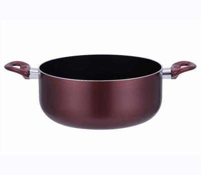 China Sustainable High Quality Cookware Set Aluminum Cookware Round Casserole With Nonstick Coating With Bakelite Handle for sale