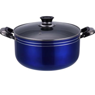 China Sustainable Set Kitchenware Cookware Round Casserole Aluminum Stick Coating Non With Bakelite Handle With Silver Color for sale