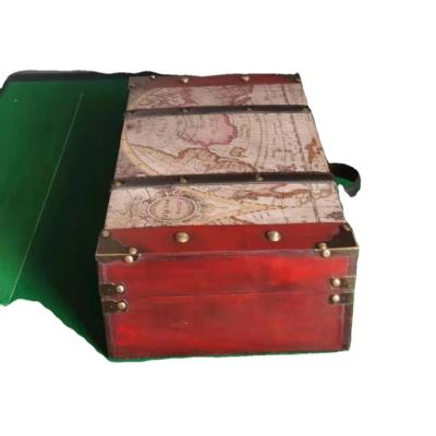 China Other OEM Retro Aristocratic Wooden Treasure Chest Boxes for sale