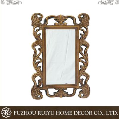 China China OEM Manufacturer Wholesale Antique Classic Decorative Bonding Hand Unfinished Carved Mirror Wood Frame for sale