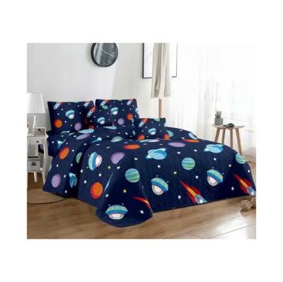 China Wholesale Three Piece Outer Space Pattern Bedroom Home Equipment Children Shear Cartoon Bedding Set for sale