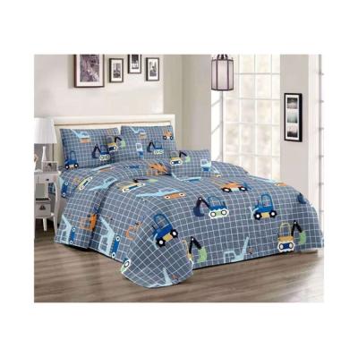 China Accept Customized Professional Bedding Set Designs Manufacturing Custom Three Piece Casual Design Animation Pattern Fleece Bedding Set for sale