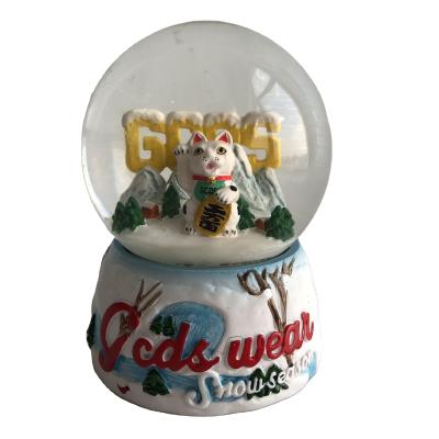 China DIY 3d Europe DIY 3d water snow globe cat shape snow globe kit Italy mascot water globe animal wholesales for sale