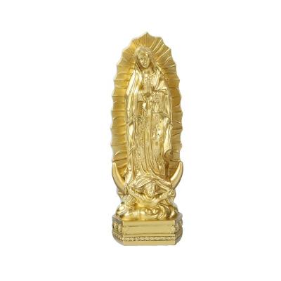 China Europe Resin Mexico Virgin Mary Figurine Religious Sculpture Church Crafts Supplying Decoration Indoor Ornaments for sale