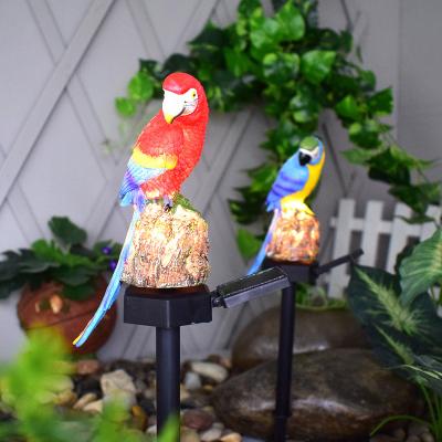 China Plug-in Lawn Light Eclectic Solar Parrot Light Resin Opens Yard Yard Animals for sale