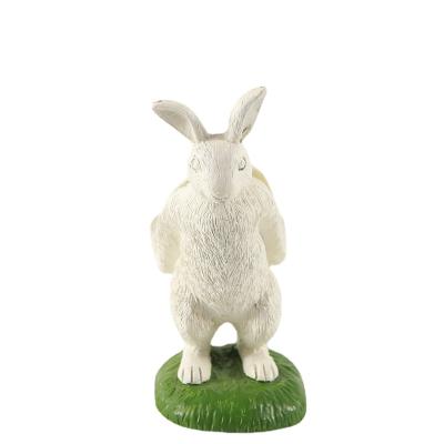 China Compatiable with ipad mobile phone stand lazy resin opens office bunny rabbit shape mobile phone desk stand for sale