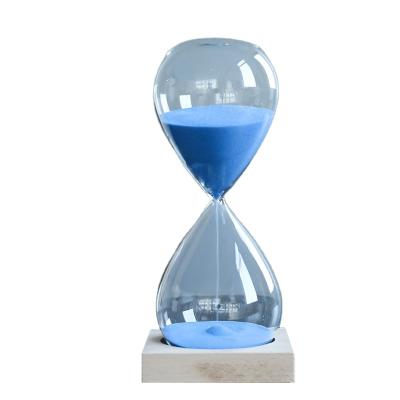 China Promotional Tropical 30 Minutes Hourglass Timer Children Study Sand Timer Half Hour Glass with Wooden Wholesales for sale