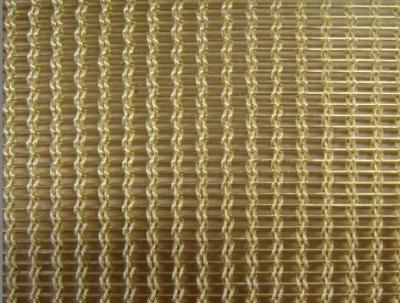 China Decorative 4305T Brass braided woven mesh for glass lamination as interlayer for sale