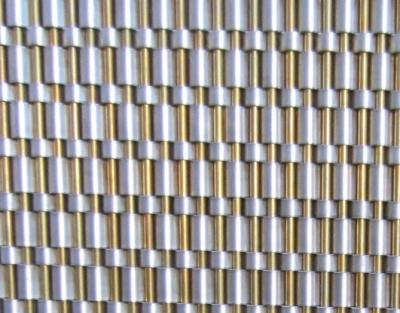 China 8126T Decorative elevator cladding mesh, Elevator lift wall brass metal woven curtain screen for sale