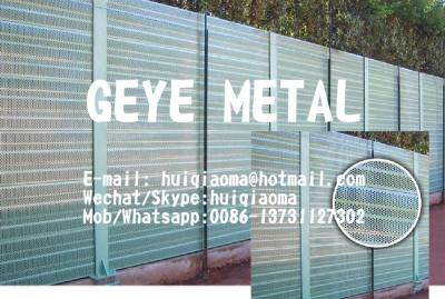 China Absorptive Metal Noise Barrier, Sound Barrier Wall Panels,Sound-Absorbing (Round Hole Perforated) for sale