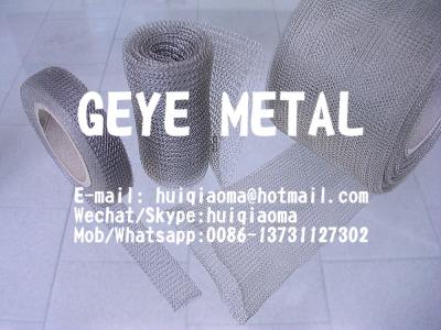 China Tin Plated Copper Wires Knitted Mesh Conductive Tapes, Tubular Knitted Tinned Copper Mesh for EMI RFI Shielding for sale