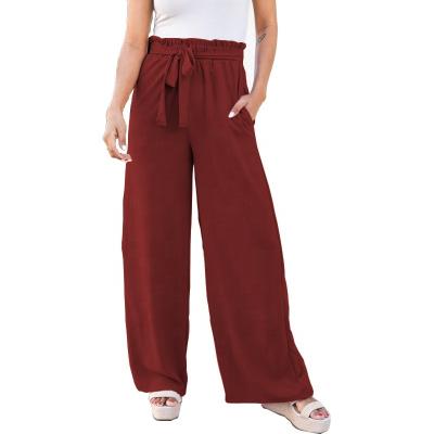 China Anti-Wrinkle Womens Wide Leg Track Pants Casual Loose Jogger Pants Women Yoga Pants Women for sale