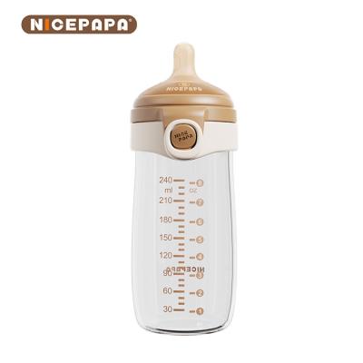 Chine High Quality Glass Flip-cap Bottle Bite Resistant Durable nipple Suitable For Newborn Babies Like à vendre