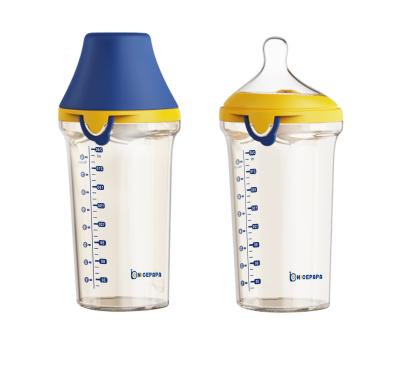 China Nice Papa Flip Cap Milk Bottle PPSU Wide Neck BPA Free Anti Colic Baby Bottles for sale