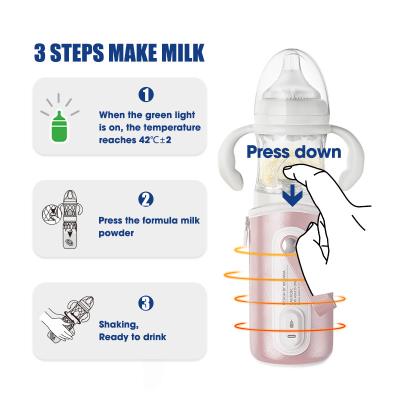 China Multifunction food grade 240ml 3 in 1 quick brew instant  Glass baby feeding milk bottle with Thermostat bottle warmer for sale