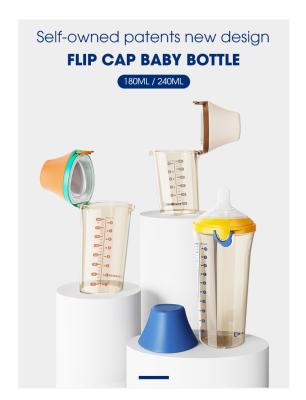 Cina Colica Flip Cap Wide Neck dei biberon liberi di Oz 240ml BPA del triangolo 8 del bambino anti in vendita