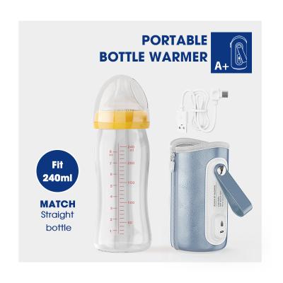 China Baby Milk PU Portable Travel Bottle Warmer Thermostat 42℃ For Formula for sale