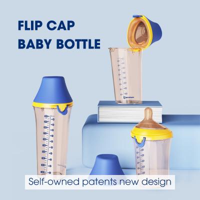 China Säuglingsformel-Flip Cap Baby Bottle Smooth-Fluss-Antikolik PPSU BPA freies 180ml zu verkaufen