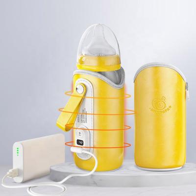 China USB Milk Baby Feeding Bottle Warmer USB Charged Portable Adjustable Temperature for sale