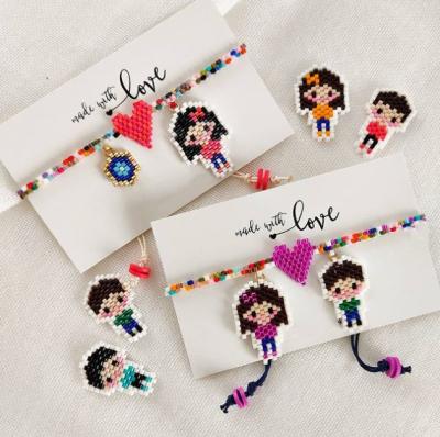 China Handmade Miyuki Love Boy Girl Bracelets BOHEMIA Newcomers Valentine's Day Gift Pendant for sale