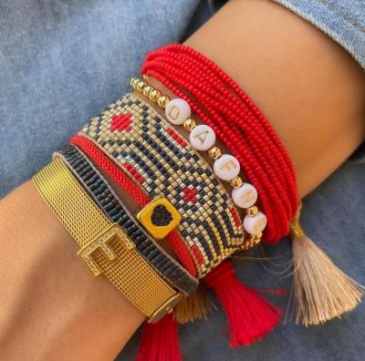 China BOHEMIA personalized handwoven miyuki bead bracelet set handmade custom miyuki boho style for sale