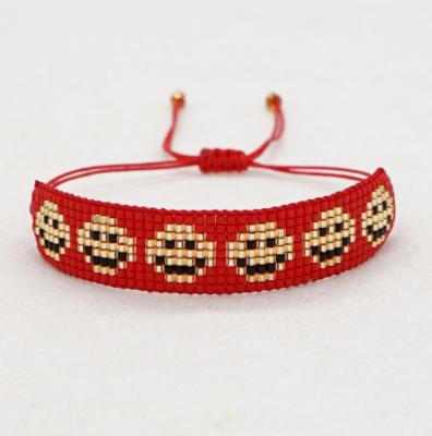 China La BOHEMIA Miyuki Beads Bracelet Fashion Jewelry Bohemian Smiley Face Rainbow Handmade Woven Bracelets for Women for sale